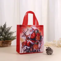 Non-Woven Fabric Shopping Bag Christmas Gift Bag Takeaway Delivery Bag Present Packaging Bag Fashionable Printed Handbag main image 2