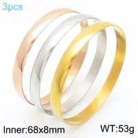 Simple Style Classic Style Solid Color 304 Stainless Steel Bangle In Bulk sku image 21