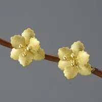 1 Pair 925 Sterling Silver Flower Ear Studs main image 1