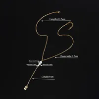 Simple Style Classic Style Letter 201 Stainless Steel Imitation Pearl Copper Women's Pendant Necklace sku image 5