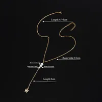 Simple Style Classic Style Letter 201 Stainless Steel Imitation Pearl Copper Women's Pendant Necklace sku image 21