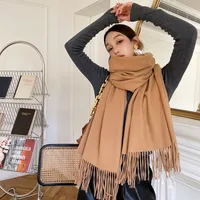 Soft Imitation Cashmere Scarf Women's Autumn And Winter Korean Style New Warm Couple Scarf Cold-proof Outer Long Shawl main image 3