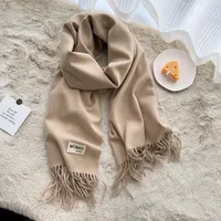 Soft Imitation Cashmere Scarf Women's Autumn And Winter Korean Style New Warm Couple Scarf Cold-proof Outer Long Shawl sku image 1