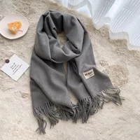 Soft Imitation Cashmere Scarf Women's Autumn And Winter Korean Style New Warm Couple Scarf Cold-proof Outer Long Shawl sku image 6