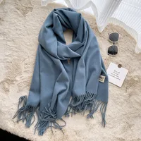 Soft Imitation Cashmere Scarf Women's Autumn And Winter Korean Style New Warm Couple Scarf Cold-proof Outer Long Shawl sku image 8