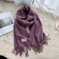 Soft Imitation Cashmere Scarf Women's Autumn And Winter Korean Style New Warm Couple Scarf Cold-proof Outer Long Shawl sku image 10
