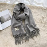 Soft Imitation Cashmere Scarf Women's Autumn And Winter Korean Style New Warm Couple Scarf Cold-proof Outer Long Shawl sku image 14