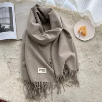Soft Imitation Cashmere Scarf Women's Autumn And Winter Korean Style New Warm Couple Scarf Cold-proof Outer Long Shawl sku image 16