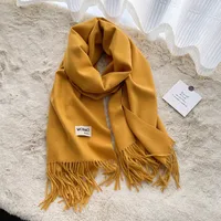 Soft Imitation Cashmere Scarf Women's Autumn And Winter Korean Style New Warm Couple Scarf Cold-proof Outer Long Shawl sku image 17