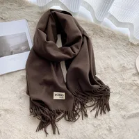 Soft Imitation Cashmere Scarf Women's Autumn And Winter Korean Style New Warm Couple Scarf Cold-proof Outer Long Shawl sku image 22