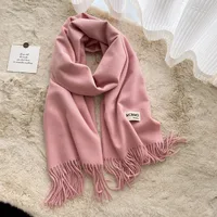 Soft Imitation Cashmere Scarf Women's Autumn And Winter Korean Style New Warm Couple Scarf Cold-proof Outer Long Shawl sku image 23