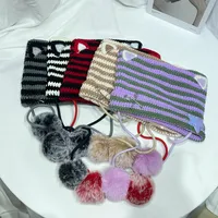 Japanese Style Cute Little Devil Cat Ear Fur Ball Wool Hat Women's Autumn And Winter Warm Small Face Ear Protection Knitted Hat main image 4