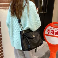 Autumn And Winter New Korean Style Fashionable Large Capacity Simple  Retro Satchel  Shoulder Crossbody Large Bag For Women main image 2