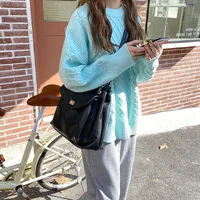 Autumn And Winter New Korean Style Fashionable Large Capacity Simple  Retro Satchel  Shoulder Crossbody Large Bag For Women main image 4