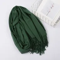 Cashmere Solid Color Scarf Women's Autumn And Winter 220g Explosions Barbed Hair  Padded Travel Warm Tassel  Shawl main image 5
