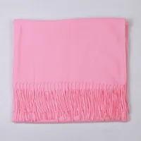 Cashmere Solid Color Scarf Women's Autumn And Winter 220g Explosions Barbed Hair  Padded Travel Warm Tassel  Shawl sku image 29