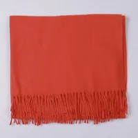 Cashmere Solid Color Scarf Women's Autumn And Winter 220g Explosions Barbed Hair  Padded Travel Warm Tassel  Shawl sku image 7