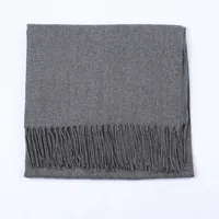 Cashmere Solid Color Scarf Women's Autumn And Winter 220g Explosions Barbed Hair  Padded Travel Warm Tassel  Shawl sku image 8