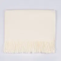 Cashmere Solid Color Scarf Women's Autumn And Winter 220g Explosions Barbed Hair  Padded Travel Warm Tassel  Shawl sku image 9