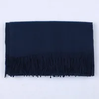 Cashmere Solid Color Scarf Women's Autumn And Winter 220g Explosions Barbed Hair  Padded Travel Warm Tassel  Shawl sku image 33