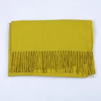 Cashmere Solid Color Scarf Women's Autumn And Winter 220g Explosions Barbed Hair  Padded Travel Warm Tassel  Shawl sku image 11