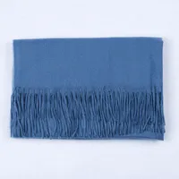 Cashmere Solid Color Scarf Women's Autumn And Winter 220g Explosions Barbed Hair  Padded Travel Warm Tassel  Shawl sku image 37