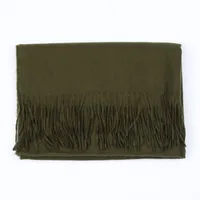 Cashmere Solid Color Scarf Women's Autumn And Winter 220g Explosions Barbed Hair  Padded Travel Warm Tassel  Shawl sku image 12
