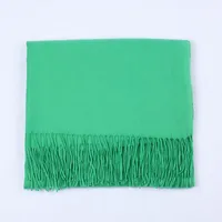 Cashmere Solid Color Scarf Women's Autumn And Winter 220g Explosions Barbed Hair  Padded Travel Warm Tassel  Shawl sku image 14