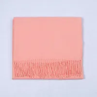 Cashmere Solid Color Scarf Women's Autumn And Winter 220g Explosions Barbed Hair  Padded Travel Warm Tassel  Shawl sku image 38