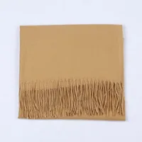 Cashmere Solid Color Scarf Women's Autumn And Winter 220g Explosions Barbed Hair  Padded Travel Warm Tassel  Shawl sku image 15