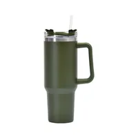 40oz Handle Car Cup 304 Stainless Steel Insulation Cold Ice Cup With Handle Straw Car Cup sku image 16