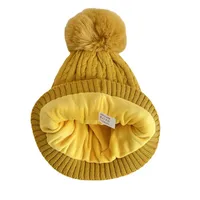 Winter Women's Knitted Hat Scarf Gloves Three-piece Set New Solid Color Plus Velvet Wool Hat Warm Suit main image 5