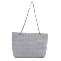 Women's Small Knit Solid Color Streetwear Square Zipper Shoulder Bag sku image 2