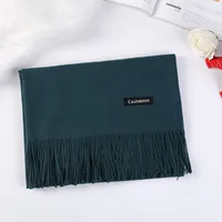 Pure Color Cashmere Scarf Women's Autumn And Winter Popular  Shawl Scarf Annual Meeting Gift Red Scarf  Direct Sales sku image 11