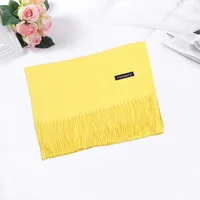 Pure Color Cashmere Scarf Women's Autumn And Winter Popular  Shawl Scarf Annual Meeting Gift Red Scarf  Direct Sales sku image 12