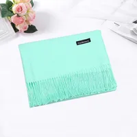 Pure Color Cashmere Scarf Women's Autumn And Winter Popular  Shawl Scarf Annual Meeting Gift Red Scarf  Direct Sales sku image 13