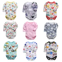 Wholesale Newborn Jumpsuit Baby Triangle Long Sleeve Baby Wrap Fart Newborn Autumn Children's Clothing main image 1