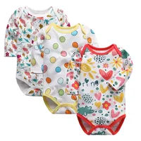 Wholesale Newborn Jumpsuit Baby Triangle Long Sleeve Baby Wrap Fart Newborn Autumn Children's Clothing main image 2