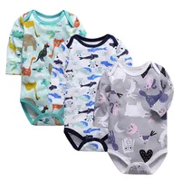 Wholesale Newborn Jumpsuit Baby Triangle Long Sleeve Baby Wrap Fart Newborn Autumn Children's Clothing main image 3