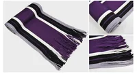 Autumn And Winter Scarf Warm Striped Scarf Men's Double-sided Scarf Tassel Wool Men's Fashion Youth Artistic sku image 6