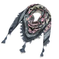 Designed  Bohemian Women Scarf Ethnic Style Knot Tassel Scarf Jacquard Large Square sku image 7