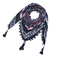 Designed  Bohemian Women Scarf Ethnic Style Knot Tassel Scarf Jacquard Large Square sku image 8