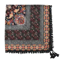 Designed  Bohemian Women Scarf Ethnic Style Knot Tassel Scarf Jacquard Large Square sku image 9