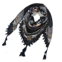 Designed  Bohemian Women Scarf Ethnic Style Knot Tassel Scarf Jacquard Large Square sku image 10