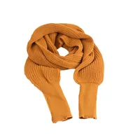 Autumn And Winter Wool Scarf  Men And Women's Long Neck Shawl With Sleeves Knitted Scarf main image 5