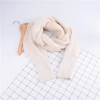 Autumn And Winter Wool Scarf  Men And Women's Long Neck Shawl With Sleeves Knitted Scarf sku image 6