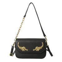 Women's Pu Leather Solid Color Elegant Classic Style Square Magnetic Buckle Shoulder Bag Underarm Bag main image 4