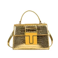 Women's Pu Leather Solid Color Elegant Classic Style Square Lock Clasp Handbag Crossbody Bag main image 5