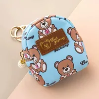 Unisex Letter Little Bear Pu Leather Alloy Zipper Coin Purses sku image 4