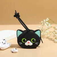 Women's Cat Silica Gel Zipper Kids Wallets sku image 1